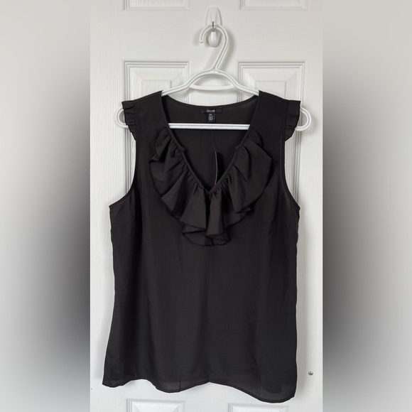 NWT Jacob Sleeveless Blouse with Ruffle Accent - Picture 1 of 5